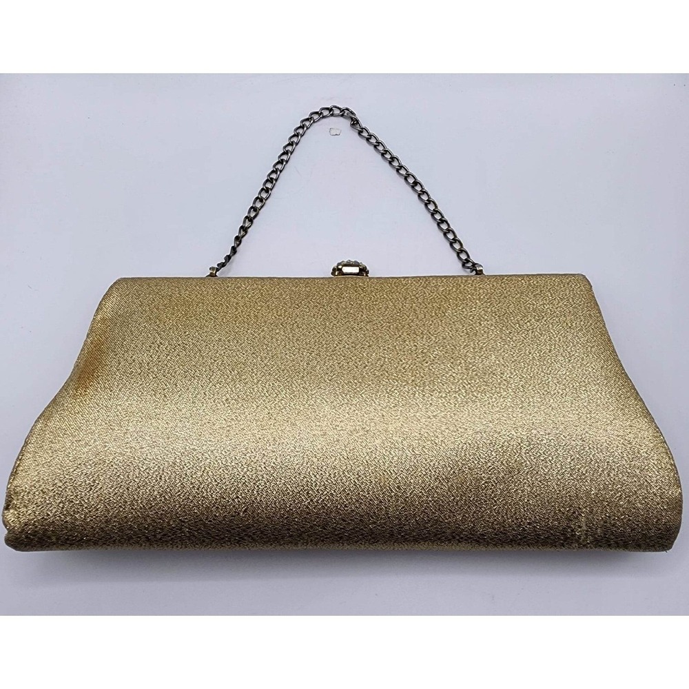 Vintage Gold‎ Small Evening Handbag with Chain Elegant